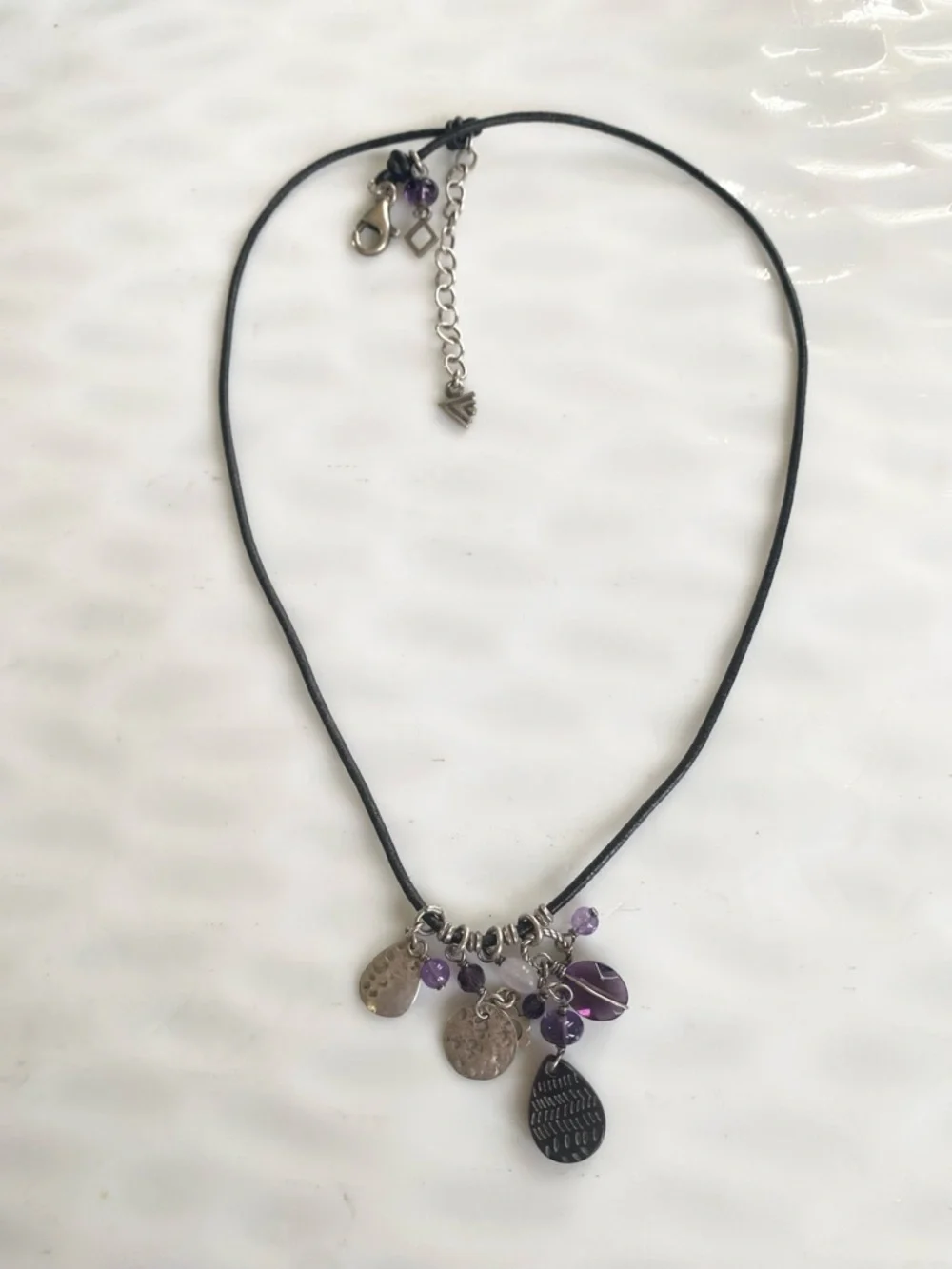 Silpada Sterling and Amethyst “cha-cha”Necklace N1788 - Picture 5 of 7